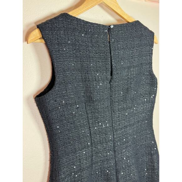 NWT Anne Klien Tweed Black Sequined Fitted Knee Length 4 Luxury Formal MSRP $149 - Picture 8 of 13